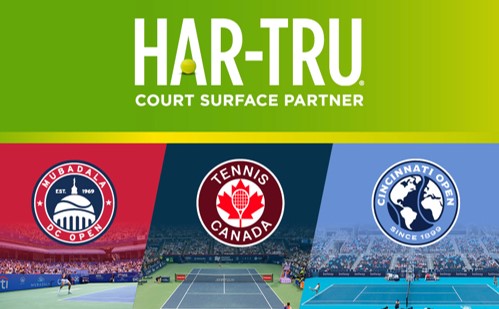 Har-Tru bei der US Open Series: offizieller Belagpartner von drei der acht Turniere